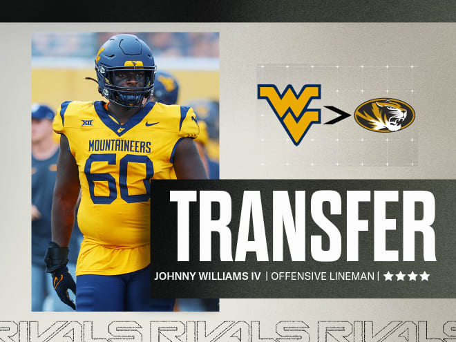 West Virginia transfer OT Johnny Williams IV commits to Mizzou