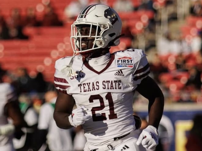 Texas State running back transfer plans Arkansas visit