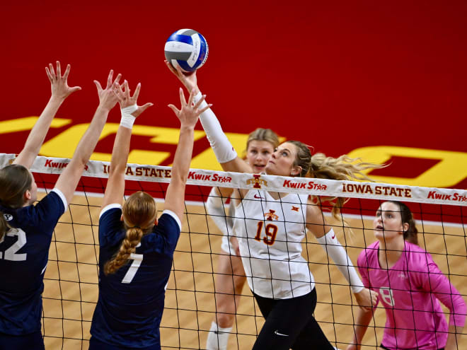 Cyclone volleyball drops four-setter to 24th-ranked Cougars