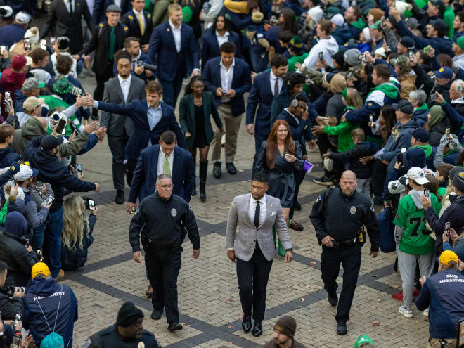 Transcript: Notre Dame football coach Marcus Freeman opens Virginia week