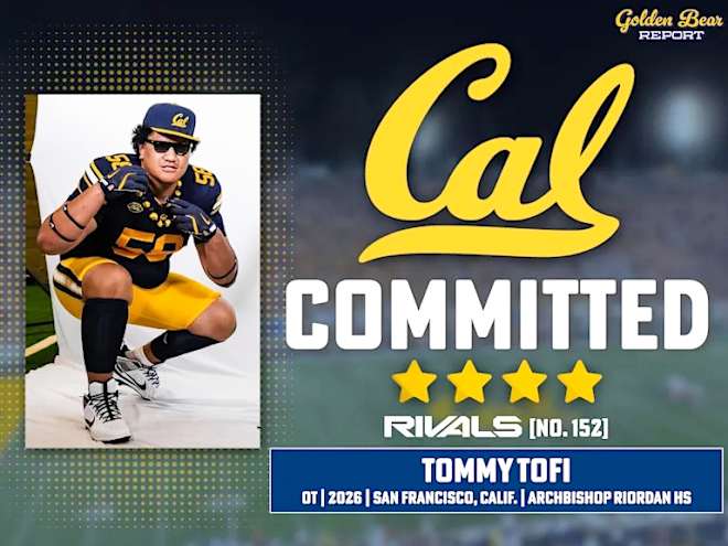 Elite OT Tommy Tofi commits to Cal