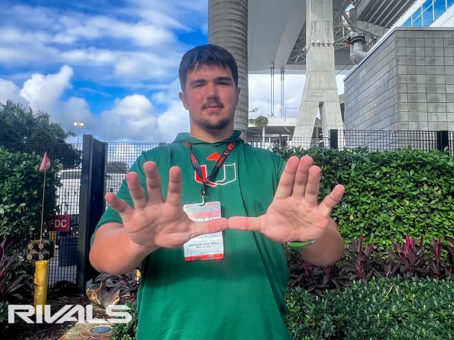 Five-star Jackson Cantwell reacts to first Miami visit