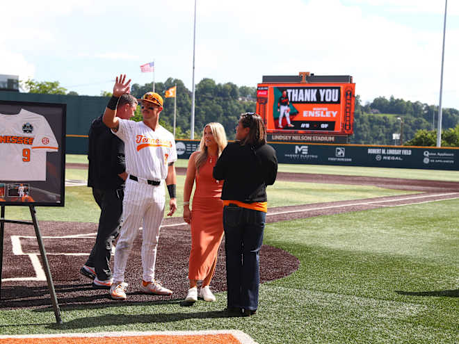 What Tony Vitello said on Tennessee baseball's Hunter Ensley on Senior Day