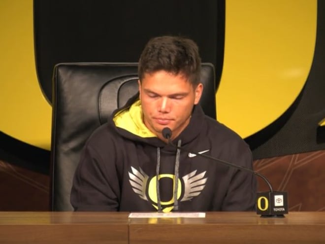 Dillon Gabriel talks about Oregon's win over Purdue