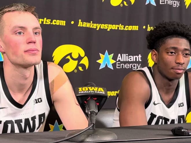 VIDEO: Sandfort, Thelwell Talk Iowa Win over Penn State