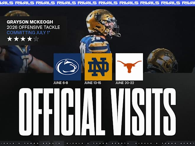 Notre Dame OT target Grayson McKeogh sets trio of visits, commitment date