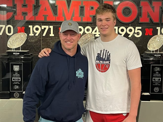 2024 OT Sprague stops by to check out Nebraska