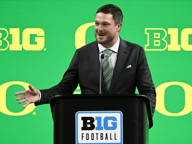 WATCH: Oregon coach Dan Lanning talks at Big Ten Media Days