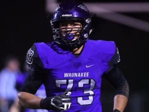 Waunakee sophomore Reed Ryan takes in Wisconsin's spring game 