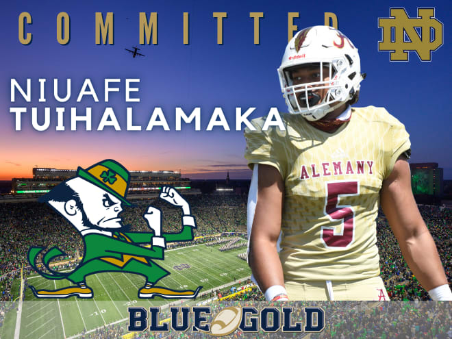 Four-Star LB Niuafe Tuihalamaka Commits To Notre Dame Football