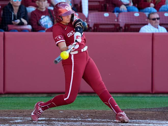 Softball: Sooners log 14 hits, cruise in win over Kansas City