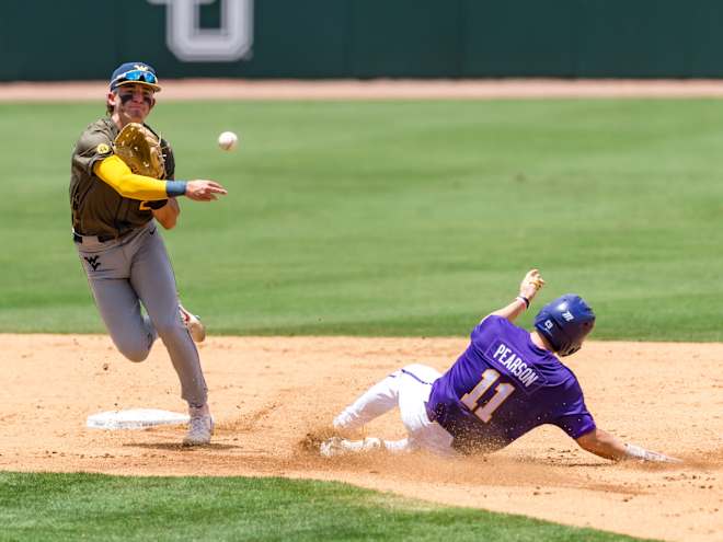 West Virginia falls apart in the middle innings, drops game one to LSU