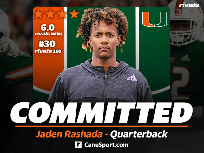 Rashada commits to Canes in a huge QB coup, eyes a national title at UM