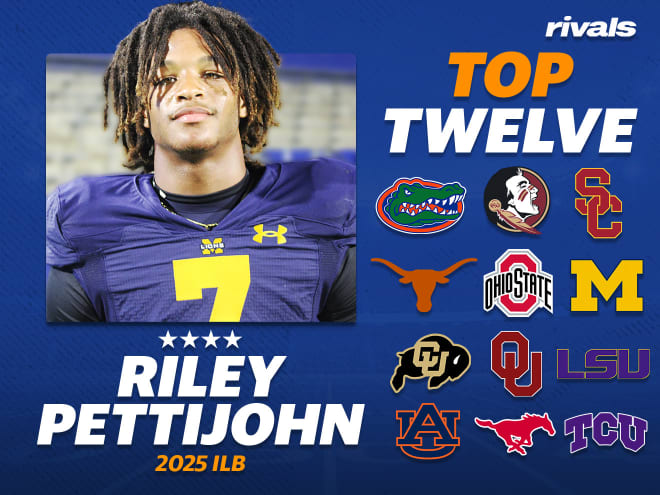 2025 No. 1 ILB Riley Pettijohn trims list of contenders to 12