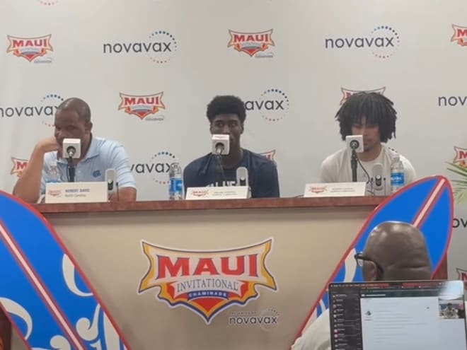 Hubert Davis, Elliot Cadeau, and Drake Powell Talk Loss to Michigan State