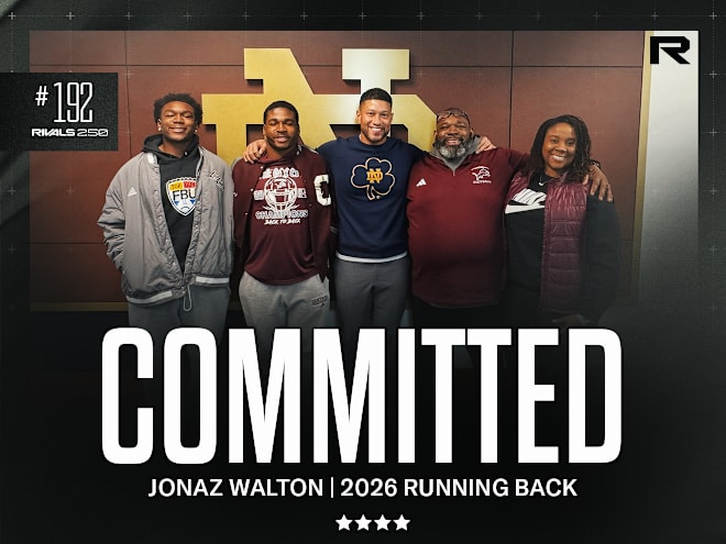 Rivals250 RB Jonaz Walton commits to Notre Dame football's 2026 class