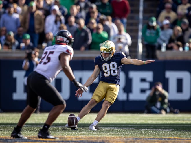 Notre Dame football injury report: K Mitch Jeter questionable for Navy