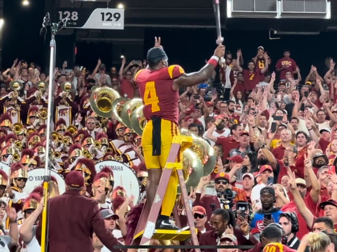 WATCH: Video from the field of USC's celebration after beating LSU