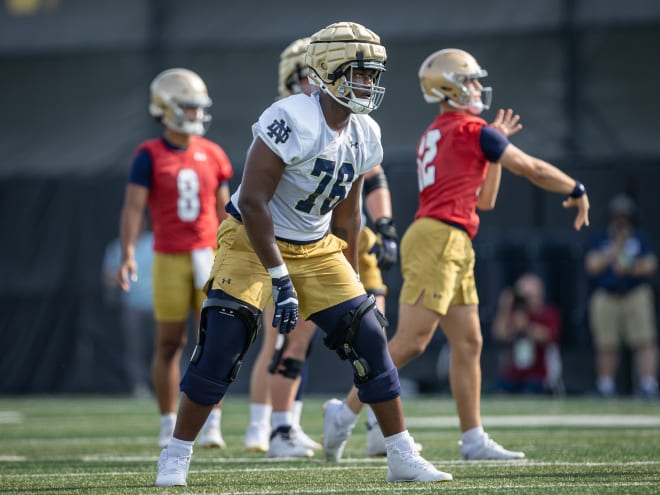 Notre Dame OT Guerby Lambert can create opportunity this offseason