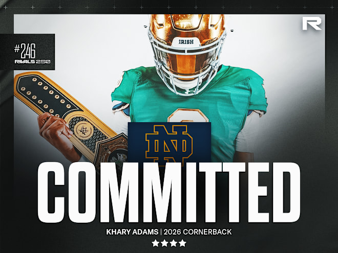Rivals250 2026 CB Khary Adams commits to Notre Dame