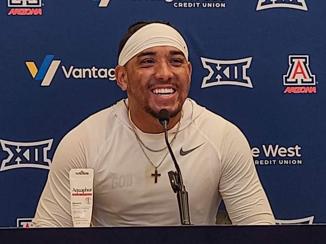 WATCH: Arizona QB Noah Fifita post-practice (Spring Ball Day 1)