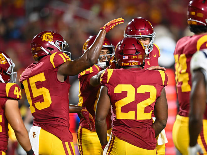 WATCH: Postgame interviews with USC players after win over Utah State