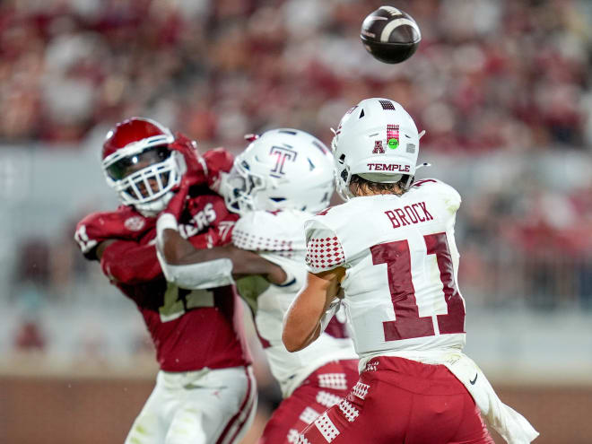 No. 16 Oklahoma too much for Temple in 51-3 rout