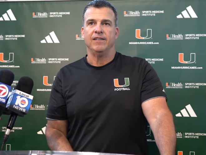 Video: Coach Mario Cristobal addresses media after first spring practice