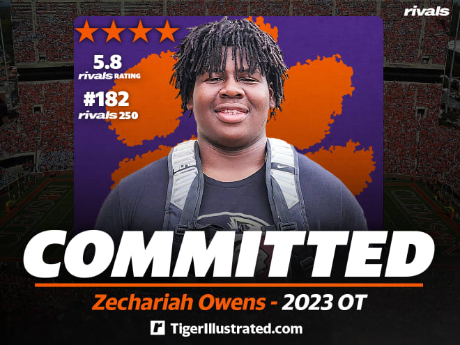 Clemson gets four-star OT Zechariah Owens back into the fold