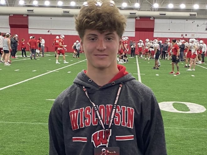 2024 in-state WR Drew Wagner takes in Wisconsin's spring practice