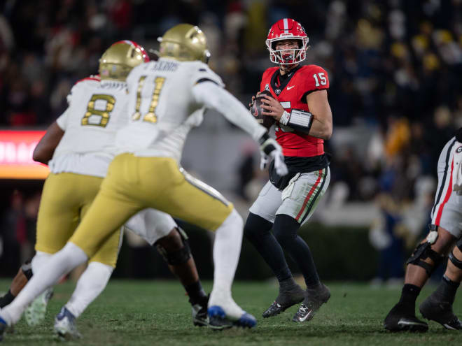 Carson Beck on wide receivers dropping passes