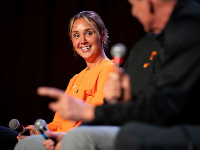 Tennessee basketball coach Rick Barnes reacts to Lady Vols' win over UConn