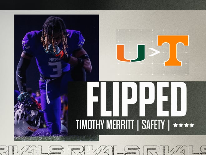 Four-star SAF Timothy Merritt flips commitment from Miami to Tennessee