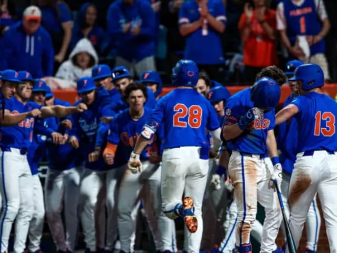 Heyman Homers Twice as No. 8 Florida Secures Series Against Miami