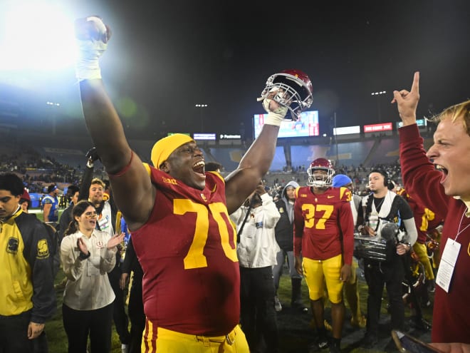 WATCH: See the Trojans celebrate their rivalry win over UCLA on the field