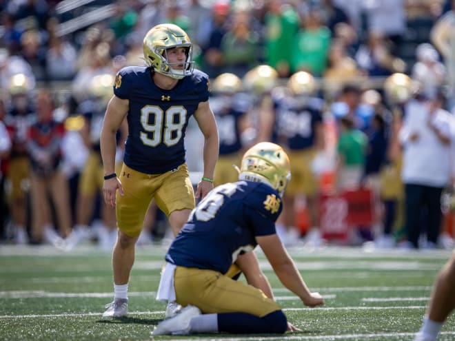 Notre Dame football injury report: K Mitch Jeter still questionable for FSU