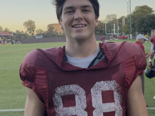 Stanford freshman TE Benjamin Blackburn is having an awesome experience