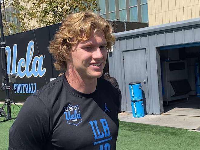 WATCH: Carson Schwesinger, Femi Oladejo, Kain Medrano after UCLA Pro Day