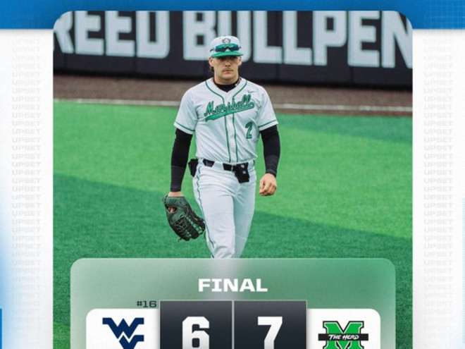 Marshall Baseball Downs No. 16 WVU, 7-6