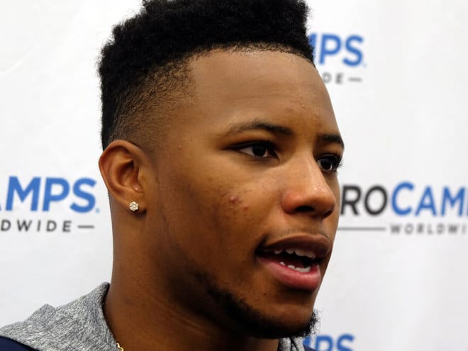 Saquon Barkley Stresses Value of Hard Work at Weekend Camp