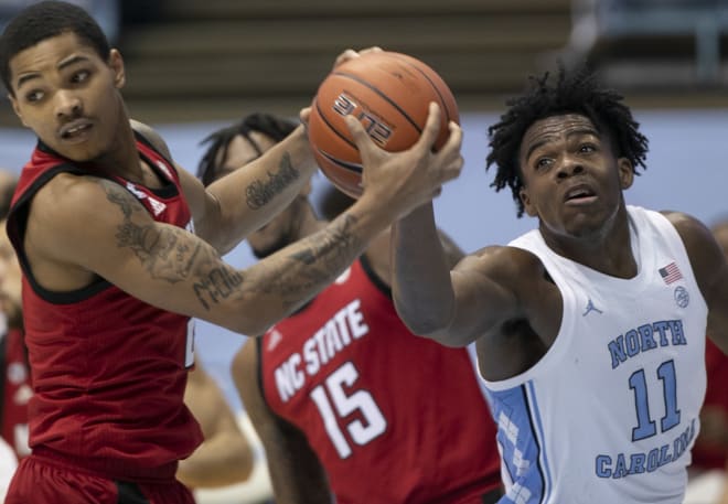 NC State Wolfpack basketball guard Shakeel Moore.