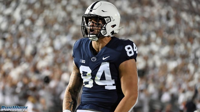 Penn State tight end Theo Johnson will again be part of the Nittany Lions' game plan on Saturday against Villanova. BWI photo/Steve Manuel
