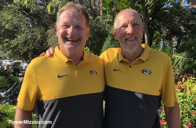 Alan Marrs (left) and Buck Brooks will ride their bikes to Missouri games at Vanderbilt, Kentucky and Georgia in the next month.