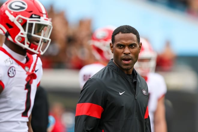 Cortez Hankton with George Pickens. (UGA Sports Communications)