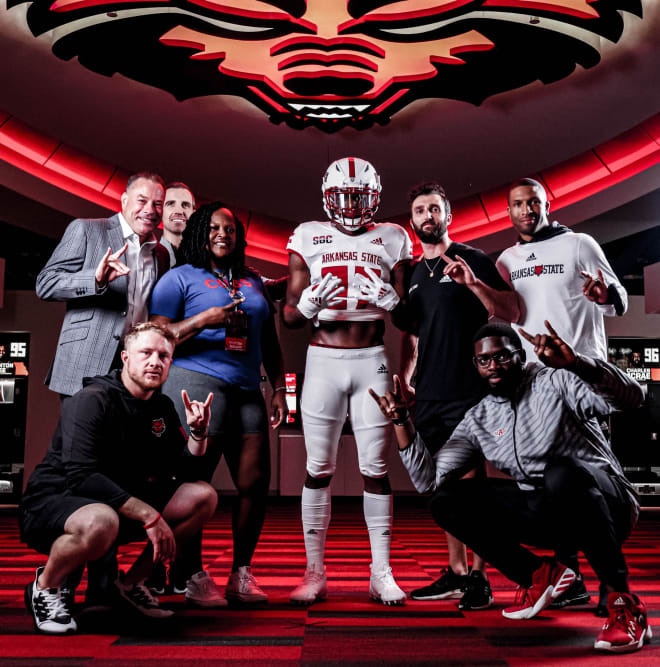 Javante Mackey on a recent visit to Arkansas State