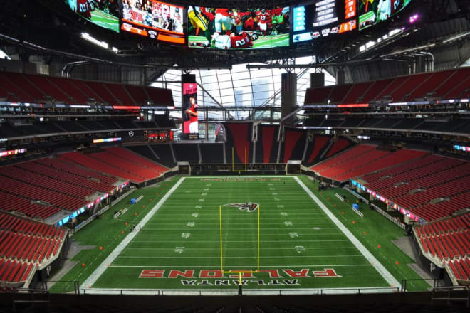 Mercedes-Benz Stadium will host the Notre Dame-Georgia Tech games in 2020 and 2024.