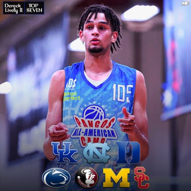 Dereck Lively II is down to seven schools 