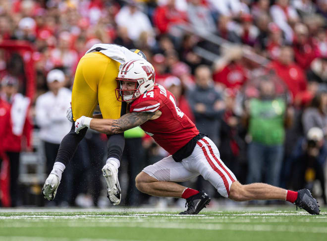 Wisconsin safety Preston Zachman. 