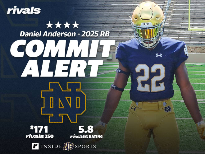 Notre Dame football has received a commitment from Daniel Anderson. The Bryant (Ark.) High recruit is rated as a four-star according to Rivals.