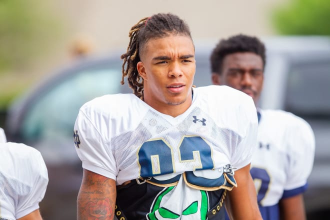 Former Notre Dame wide receiver Chase Claypool will be one of nine Fighting Irish players participating at the 2020 NFL Combine (Mike Miller)